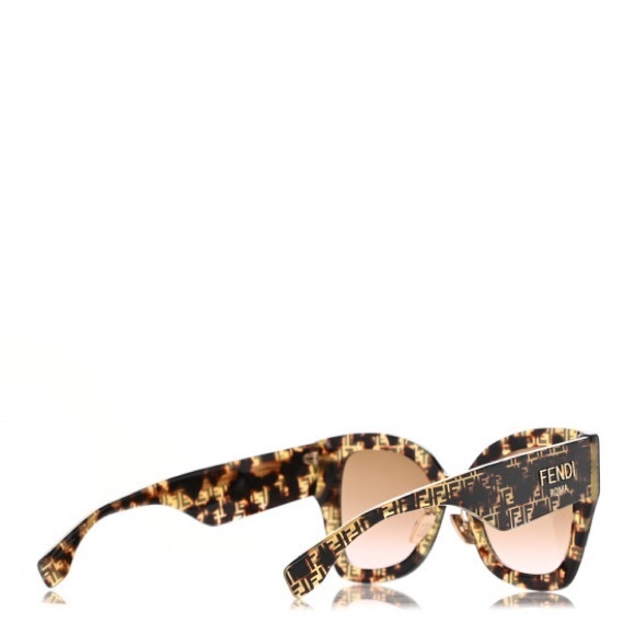 FENDI Acetate FF 53mm Sunglasses 0435/S Tortoise - Picture 5 of 8